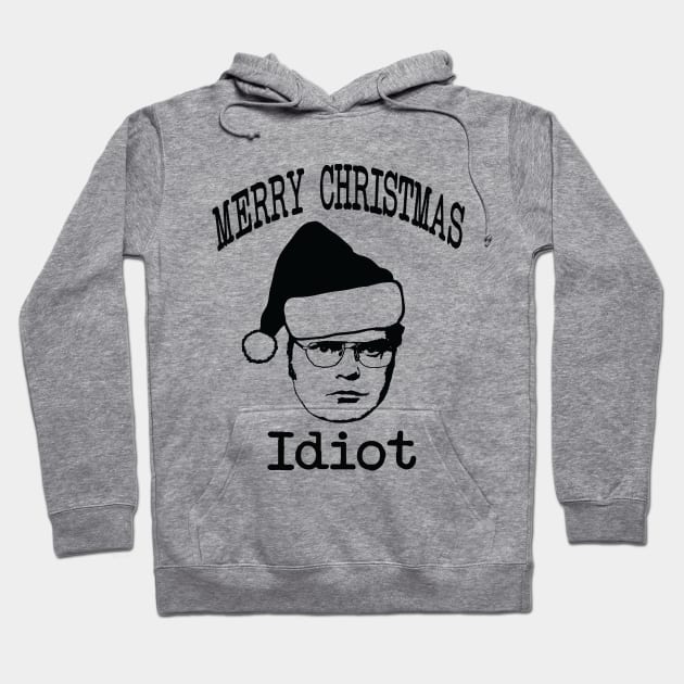 Merry Christmas Idiot Hoodie by gatherandgrace